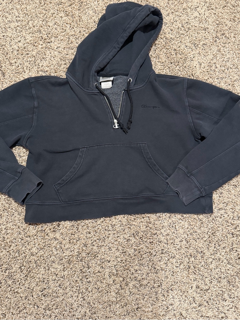 Champion Men’s Dark Navy Half-Zip Hoodie